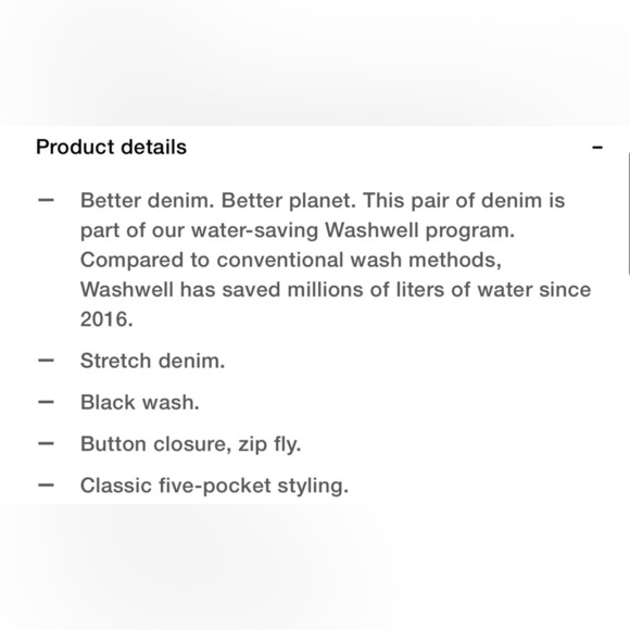 NWT GAP Black Classic Straight - 6/28R - Picture 3 of 8